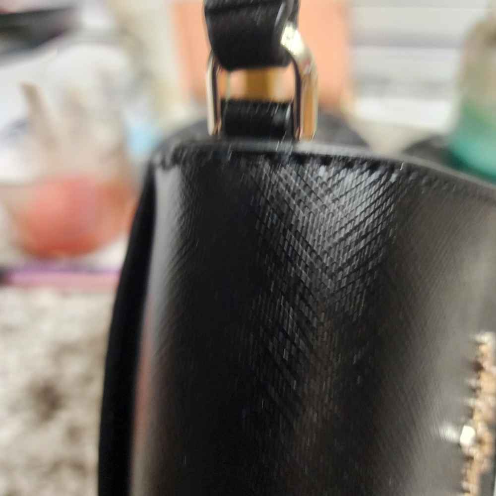 Kate Spade Staci Nort South Black Saffiano Leather Crossbody Phone Bag - Picture 9 of 14
